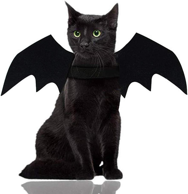 Malier Halloween Cat Costume - Pet Bat Wings for Cats and Dogs