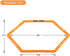 Hex Agility Rings Set of 6/12 - Speed & Agility Footwork Training Equipment for Home Gym, Kids and Adults (Orange)