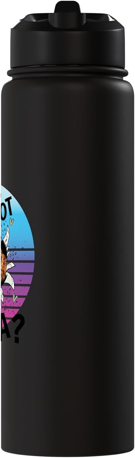 Tuna Cat Cats Animal Curious Pet Love Animals Stainless Steel Insulated Water Bottle with Playful Cat Design