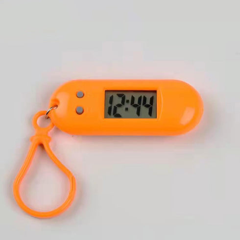 jojnsha Backpack LED Digital Keychain Pocket Watch Portable Miniature Clock for Students Kids Lightweight Timepiece