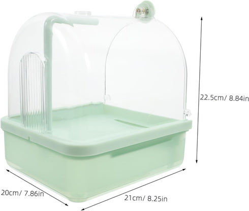 Auto Bird Bath Tub with Rotating Faucet for Parakeets