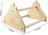 Kalekey 13" Chicken Perch for Coop - Natural Pine Wood Chicken Roosting Perch with Decorative Design, Baby Chick Toys