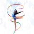 HUIANER Dance Ribbons Streamers, Rhythmic Gymnastic Ribbon Wands for Children Art Dances, 2 Pieces