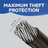 Heavy Duty Security Cable for Bike & Bicycle - 65 ft Universal Steel Looped Cable for Outdoor Generator Protection