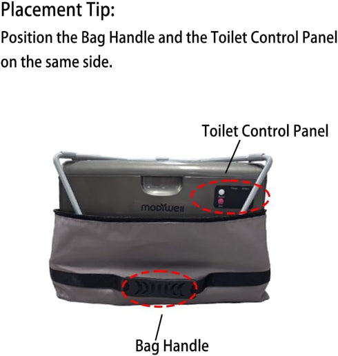LE-310 Dry Flush Toilet Carrying Bag with Waterproof Cover, Portable Travel Toilet Storage Organizer Protector
