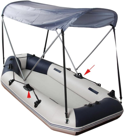 Paddle Bracket Accessories - 2 Pcs Rubber Boat Awning Top Deck Hinge for Kayak Shade Equipment & Rod Holder