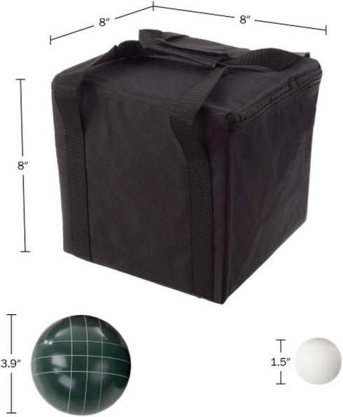 Set Trademark Games Bocce Ball Regulation Size - Lawn Game for Backyard or Beach - Includes Red and Green Bocce Balls