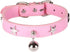 Dog Collar with Bell and Star Studs, Adjustable Length Dog Necklace for Small Medium Large Dogs