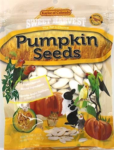 Pumpkin Seeds, 5 Oz Bag, Real Pumpkin Seeds for Birds and Small Animals, Rabbits, Hamsters, Mice