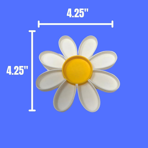 9 Hermit Crab Daisy Food Tray | Dividers Daisy Design | Great Feeder Dish for Crab, Lizard or Frog Terrariums | Made