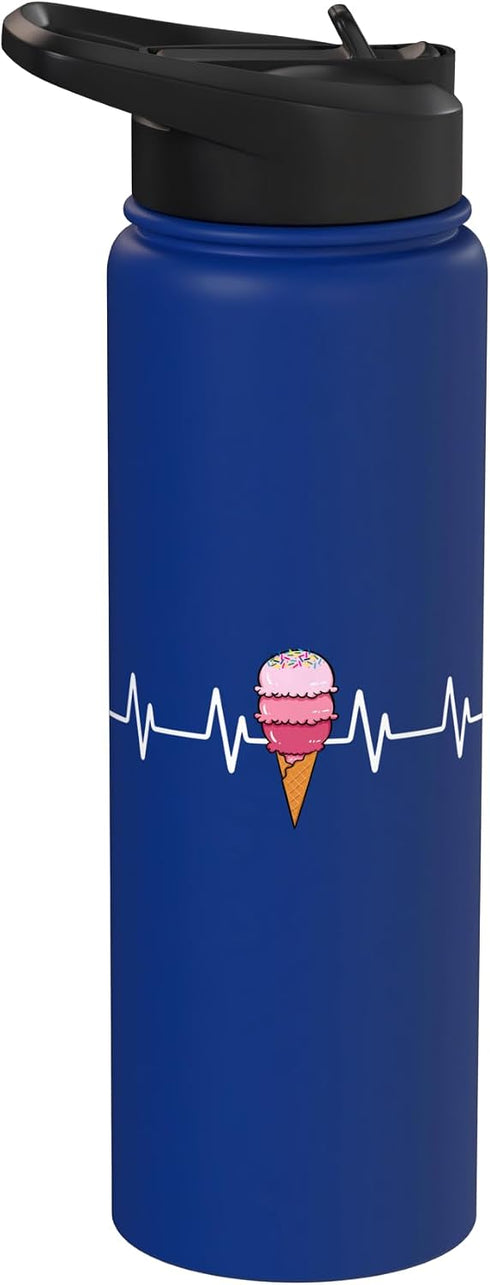 Cute Ice Cream Lover Apparel Ice Cream Lover Frozen Dessert Sweet Sorbet Cone Gelato Stainless Steel Insulated