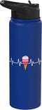 Cute Ice Cream Lover Apparel Ice Cream Lover Frozen Dessert Sweet Sorbet Cone Gelato Stainless Steel Insulated