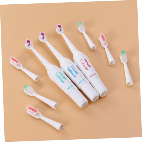 VANZACK 3pc Professional Electric Toothbrush for Pets Portable Random Color and Gums Durable Acoustic Cleaning for All