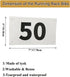 1-50 Pack Durable Waterproof Marathon Race Bibs with Large Numbers - with Safety Pins