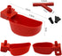 12Pcs Quail Water Cups - Pigeon Automatic Bird Waterer for Cage, Hang Drinker Breeding Poultry Drinking Bowls, Red