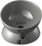 Y YHY Raised Cat Food Bowl, Ceramic Elevated Dish with Title Angle to Protect Cat's Spine, Anti Vomiting, Grey