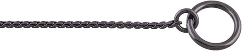 Alvalley Metal Chain Dog Show Collar, Adjustable Pet Slip Collar for Toy, Small, Medium, Large Dogs (Black, 16", 1.8mm