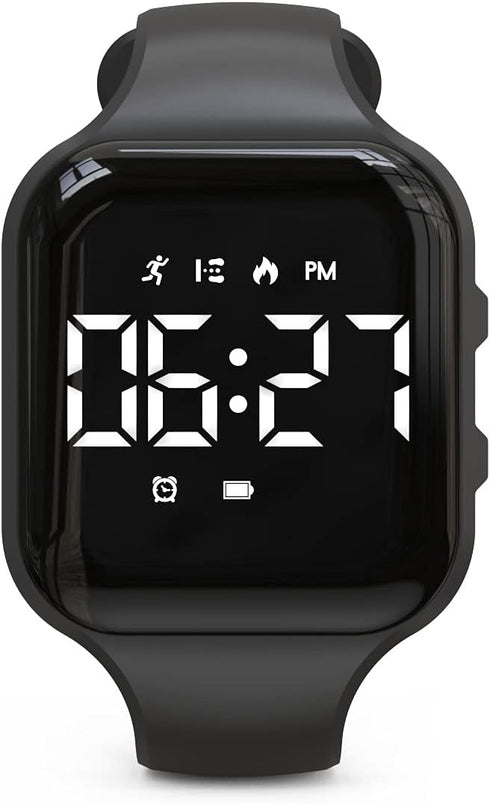 Non-Bluetooth LED Fitness Tracker Watch, Digital Pedometer with Step Counting, Great Gift for Kids Teens
