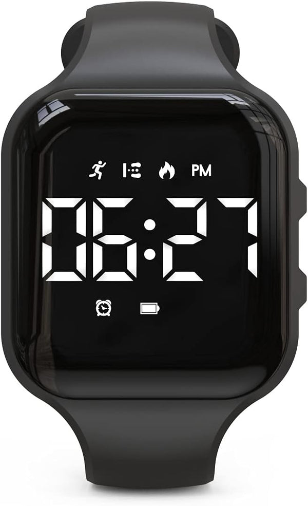 Non-Bluetooth LED Fitness Tracker Watch, Digital Pedometer with Step Counting, Great Gift for Kids Teens