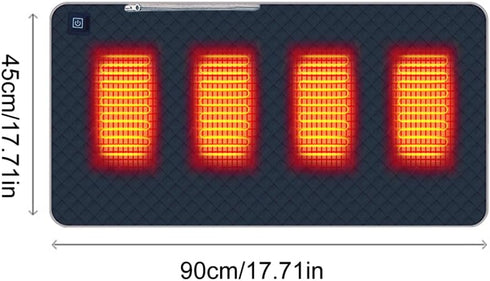 Generic 4 3 Heated Zones Camping Chair Heated Cushion, Portable Thickened Heating Mat, Adjustable Temperature USB