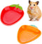 2 Pcs Hamster Ceramic Food Bowl, Cute Shape Anti-turning Dish for Hamster, Gerbil, Hedgehog, Guinea Pig