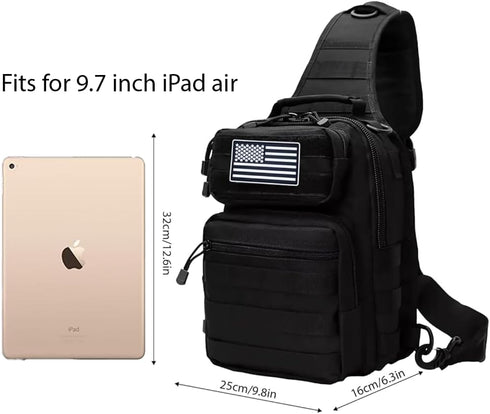 Backpack Pack Daypack Backpack Tactical Sling Bag for Men Molle Shoulder Bag for Hunting, Hiking, Traveling, Camping