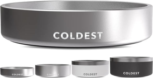 Coldest Dog Bowl, Heavy Duty Anti Rust Metal & Non Slip, 21 oz Insulated Dog Bowl for Food & Water, Dishwasher Safe