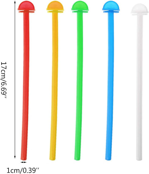 XAGMODSHN 5Pcs Plastics Bird Stand Bright Color Perches Training Tool Paw Grinding Toy for Birds Cage Accessories