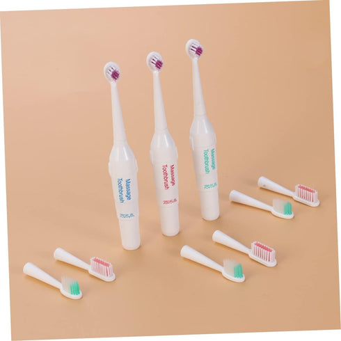 3pc YARNOW Electric Toothbrush for Pets Portable Random Colors Gentle Gums Cleaning for Dogs and Cats Lightweight