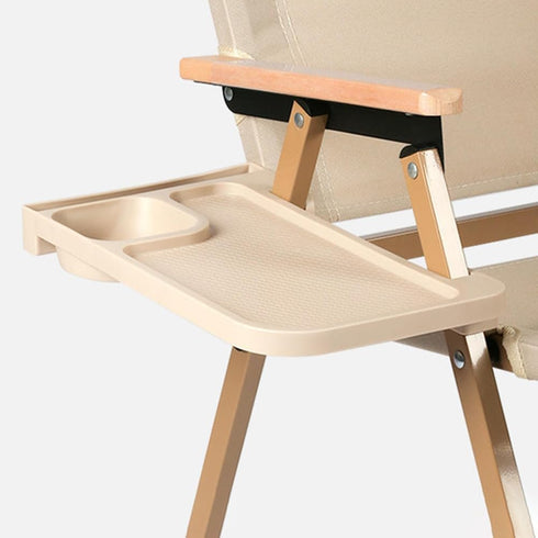 Generic 1Pc Portable Outdoor Camping Side Table, Foldable Aluminum Alloy Chair Cup Holder with Secure Clip for Beach