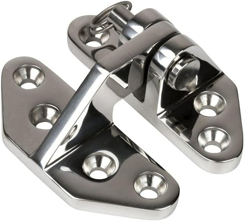 Heavy Duty Long Reach Marine Hatch Hinge 316 Stainless Steel with Removable Pin 2.75" x 2.6" (1PC)