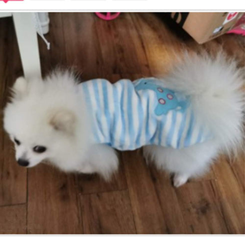 ANIAC Cute Rabbit Pet Costume, Soft Bunny Vest T-Shirt for Kitten, Ferret, Chihuahua, Puppy (XS, Blue Wooden Horse)