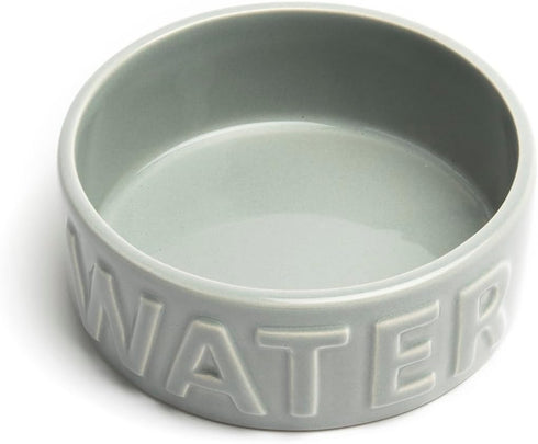 Park Life Designs Large Ceramic Dog Bowl - Stylish Gray Pet Feeding Dish | Durable, Easy-Clean & Dishwasher-Safe