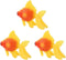 3 Pack Artificial Aquarium Fishes – Gold and Orange Plastic Moving Fish Ornament Decoration for Fish Tank