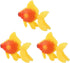 3 Pack Artificial Aquarium Fishes – Gold and Orange Plastic Moving Fish Ornament Decoration for Fish Tank