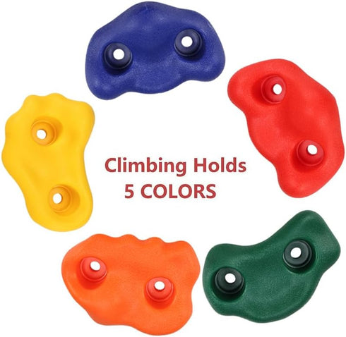 Yaegoo 25pcs Rock Climbing Holds, Includes Climbing Rope, Handles, Mounting Hardware