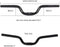 UPANBIKE 25.4mm Bike Handlebar Riser 80mm Aluminum Alloy 520mm Length for Fixed Gear Bike Road Bicycle(Black)