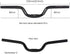 UPANBIKE 25.4mm Bike Handlebar Riser 80mm Aluminum Alloy 520mm Length for Fixed Gear Bike Road Bicycle(Black)