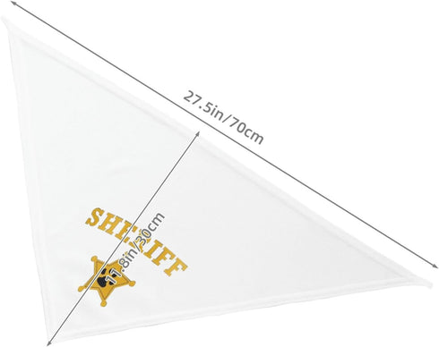 Costume Accessory Set Pet Dog Bandana: For Halloween Christmas Cosplay Role Play Party (Sheriff-White)