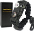 Survival Paracord Bracelet - 20 in 1 Tactical Survival Gear Set with Fire Starter, Waterproof SOS Light