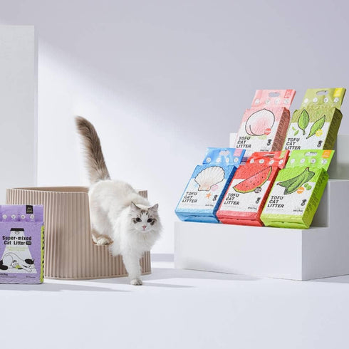 Michu Cat Litter Tofu Cat Litter, Natural Clumping Tofu Cat Litter, 5.5lb/88oz, 3 Scents