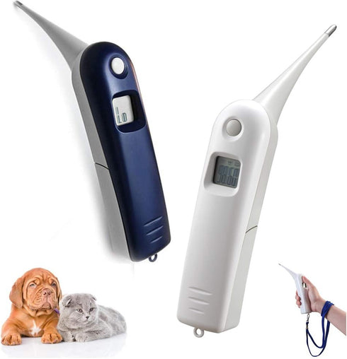 Pet Thermometer for Dogs, Fast Digital Veterinary Thermometer, C/F Switchable, Blue