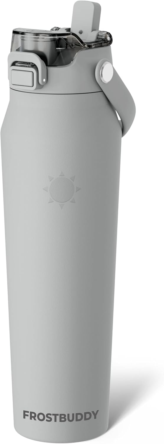 Frost Buddy 32oz Insulated Water Bottle with Straw & Chug Lid |