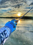 Gorilla Grip MAX Fingerless Gloves, Breathable Work and Fishing Gloves with Ribbed Gripping Surface, Blue and Black,