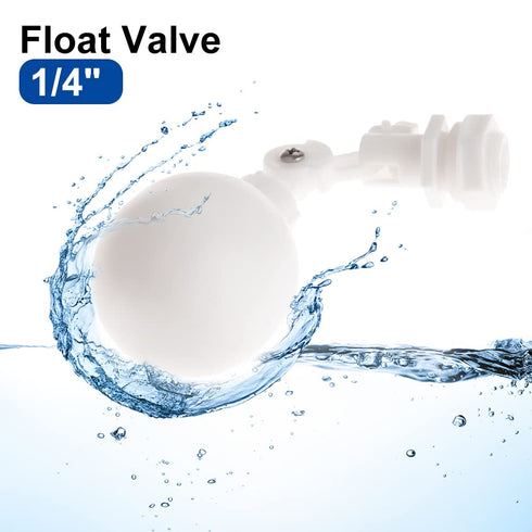 1/4" Plastic Float Valve for Auto Fill Liquid Level Control in Aquarium Water Tank