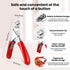 PETTOM Professional Pet Nail Clipper, Stainless Steel Claw Trimmer for Small Medium Dogs Cats, Red