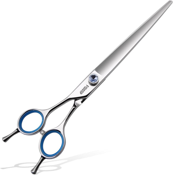 Straight Left Handed Dog Grooming Scissors 8.0'' Long, Large Dog Shears for Grooming Poodle