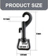 Black Heavy Duty Swivel Eye Bolt Snap Hooks - 3 Inch Dog Leash Clips, 8 Pcs Trigger Snaps Leash Clasp Hooks