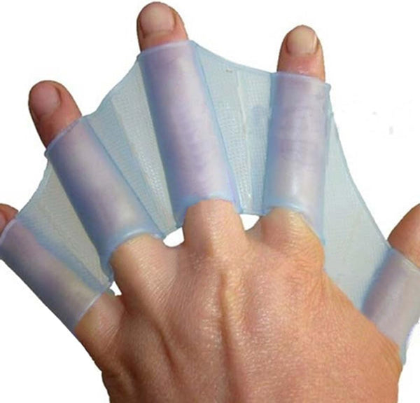 Silicone Swim Gear Fins, Hand Webbed Flippers Training Gloves, Water Resistance