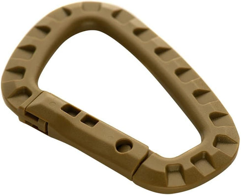 M-Tac Tactical 3.5" Plastic Carabiner - Multipurpose Hard Polymer Gear Clip for Outdoor Travelling, Camping (Pack of 5)